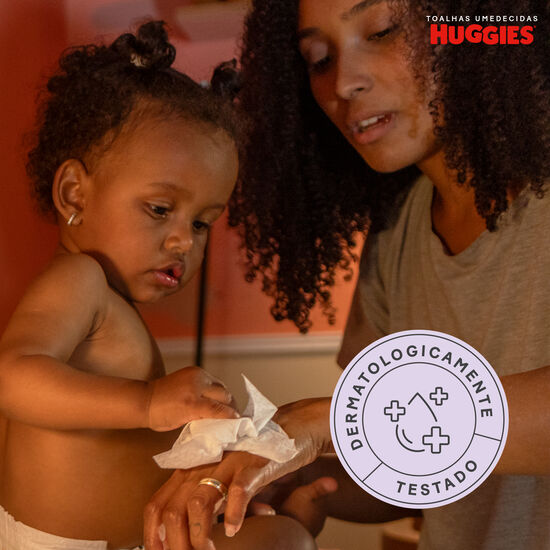 Lenço Umedecido Huggies Rosto e Corpo - 48 unidades